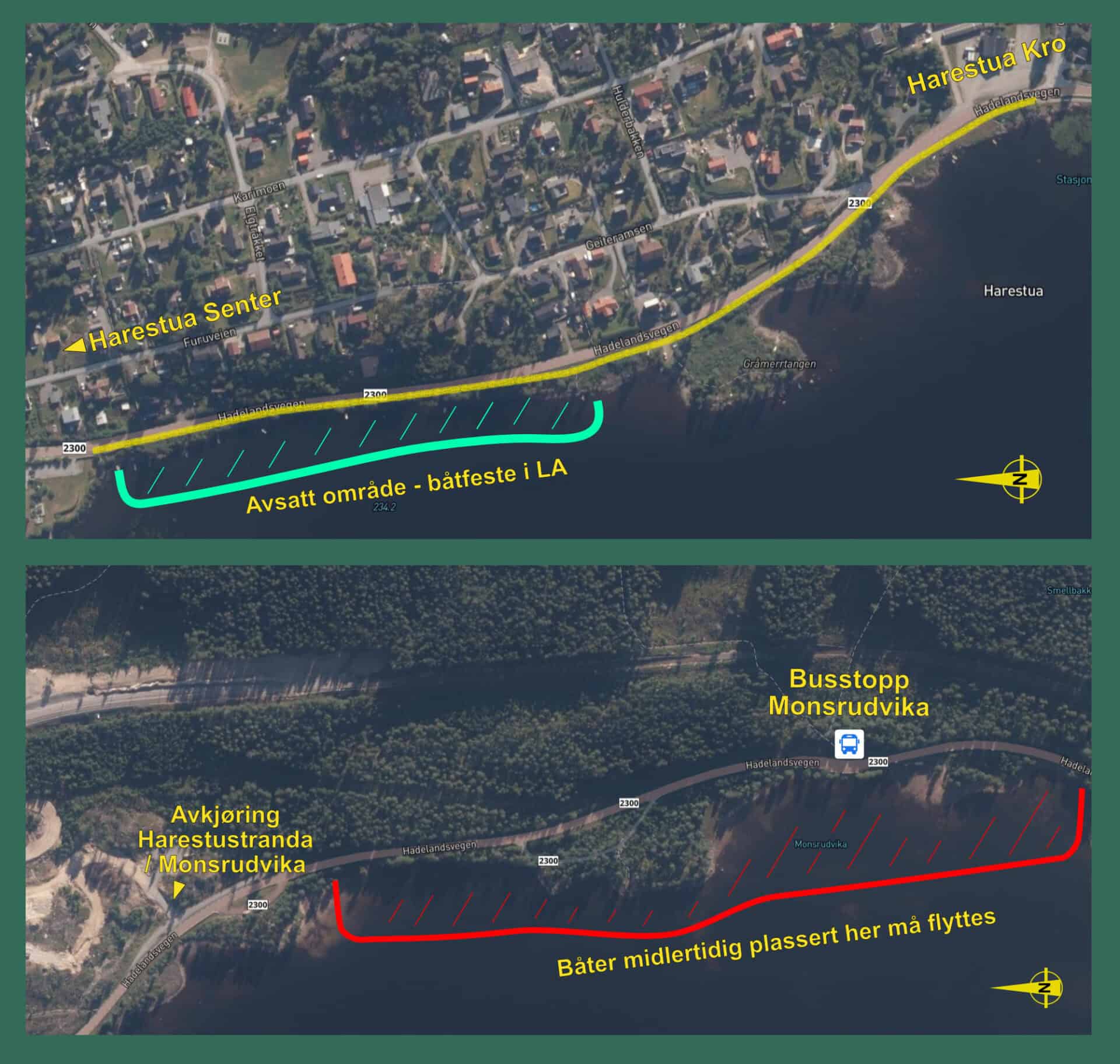Båtfeste i LA – nytt område for festing/lagring av båt